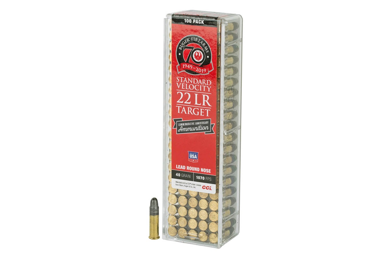 CCI AMMUNITION 22LR 40gr LRN 75th Anniversary Mini-Mag Target 100/Box